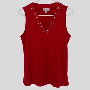 Carmen Marc Valvo Red Sleeveless Tank